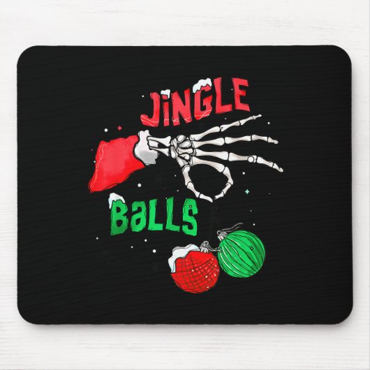Funny Christmas Skeleton Jingle Funny Xmas Matchin Mousepad (Vorne)