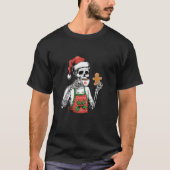 Funny Christmas Skeleton Koch Gingerbread Man Coff T-Shirt (Vorderseite)
