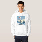 Funny Christmas Skeleton on Skis  Hoodie (Vorne ganz)