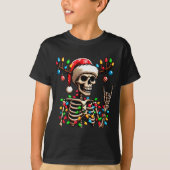 Funny Christmas Skeleton Santa Hat Xmas Vibes For T-Shirt (Vorderseite)