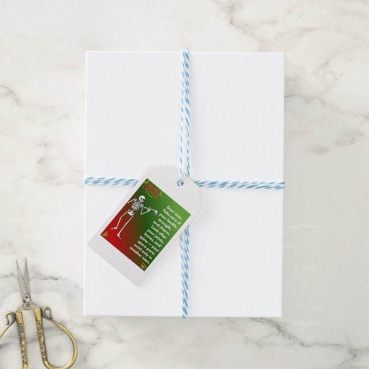 Funny Christmas Skeleton Wishes for man Geschenkanhänger (Mit Garn)