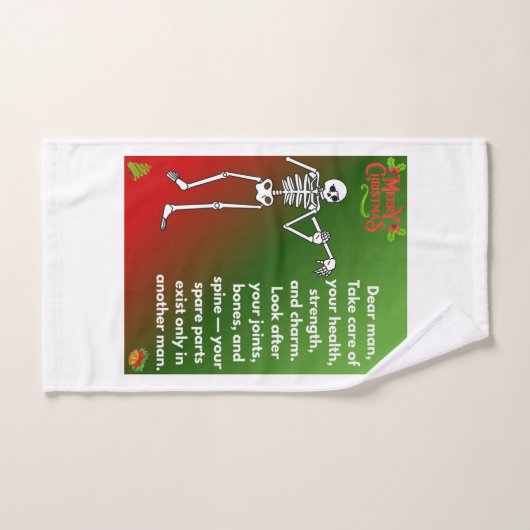 Funny Christmas Skeleton Wishes for man Handtuch (Handtuch)