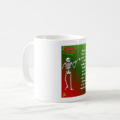 Funny Christmas Skeleton Wishes for man Kaffeetasse (Vorderseite Links)