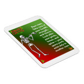 Funny Christmas Skeleton Wishes for man Magnet (Rechte Seite)