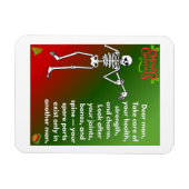 Funny Christmas Skeleton Wishes for man Magnet (Horizontal)