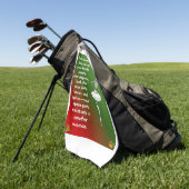 Funny Christmas Skeleton Wishes for woman Holiday Golfhandtuch (Gras)