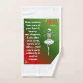 Funny Christmas Skeleton Wishes for woman Holiday Handtuch (Handtuch)