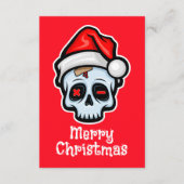 Funny Christmas Skull, Frohe Weihnachten Begleitkarte (Vorderseite)