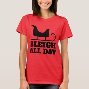 FUNNY CHRISTMAS SLEIGH DEN GANZEN TAG T - SHIRT