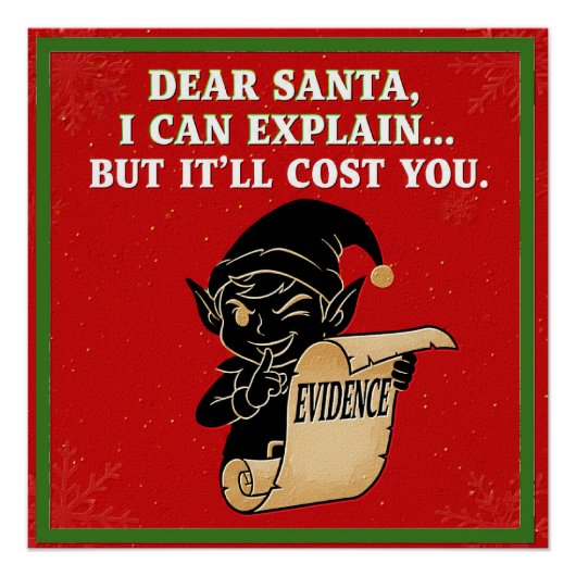 funny christmas slogan design poster (Vorderseite)