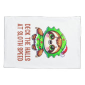 Funny Christmas Sloth Weihnachtsbaum Cartoon Kissenbezug (Rückseite)