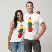 Funny Christmas Snooker Balls Snowman T-Shirt (Unisex)