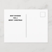 Funny Christmas Snowboarding Postcard Einladungspostkarte (Rückseite)