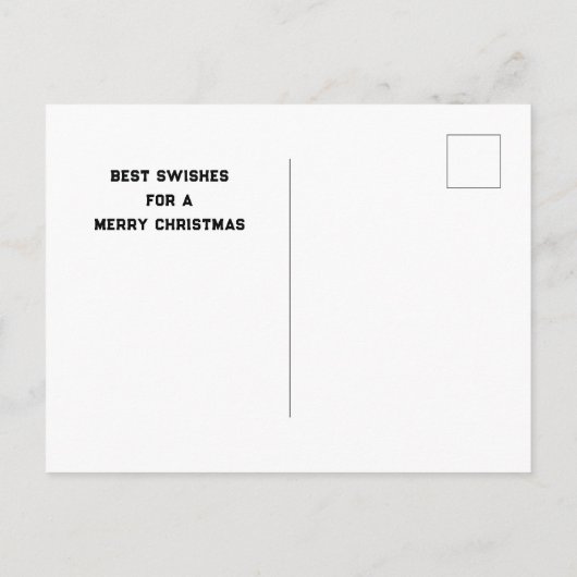 Funny Christmas Snowboarding Postcard Einladungspostkarte (Rückseite)