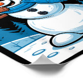 Funny Christmas Snowman Dabbing Xmas Dab Six Seven Poster (Ecke)