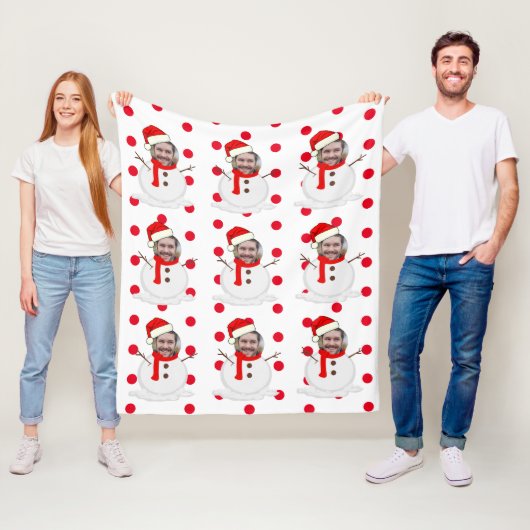 Funny Christmas Snowman Fleecedecke (Beispiel)
