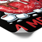 Funny Christmas Snowman Hot Chocolate Just Having Poster (Ecke)