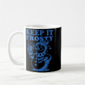 Funny Christmas Snowman Keep It Frosty Kaffeetasse (Links)