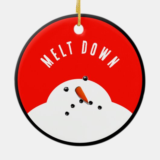 Funny Christmas Snowman Keramik Ornament (Hinten)