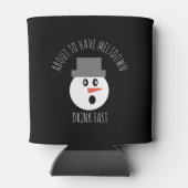 Funny Christmas Snowman Meltdown Beer Dosenkühler (Rückseite)