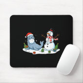 Funny Christmas Snowman Sea Lion Xmas Mens Womens  Mousepad (Mit Mouse)