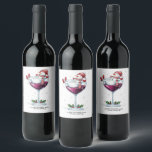 Funny Christmas Snowman sieht dich beim Trinken vo Weinetikett<br><div class="desc">Funny Weihnachtsschneemann sieht Sie trinken Party Weinsiegel</div>