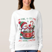 Funny Christmas Snowman Sweatshirt (Vorderseite)
