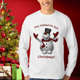 Funny Christmas Snowman T - Shirt