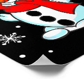 Funny Christmas Snowman Tee Cute Santa Men Women K Poster (Ecke)