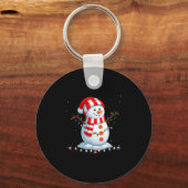 Funny Christmas Snowman Tee Cute Santa Men Women K Schlüsselanhänger (Vorderseite)
