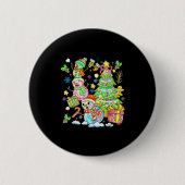Funny Christmas Snowman Topper Tree Holiday Family Button (Vorderseite)