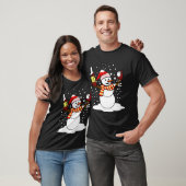 Funny Christmas Snowman Weingeschenk für Wein Love T-Shirt (Unisex)