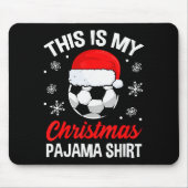 Funny Christmas Soccer Ball Pajama Pj Outfit Men W Mousepad (Vorne)