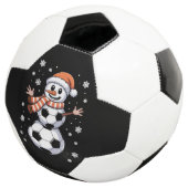 Funny Christmas Soccer Balls Tree as Snowman Fußball (Dreiviertel)