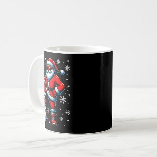 Funny Christmas Soccer Cool Santa Claus 6 7 Meme T Kaffeetasse (Vorderseite Links)