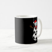 Funny Christmas Soccer Santa Snowman Kaffeetasse (VorderseiteRechts)