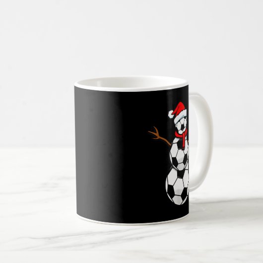 Funny Christmas Soccer Santa Snowman Kaffeetasse (VorderseiteRechts)