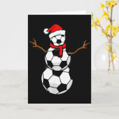 Funny Christmas Soccer Santa Snowman Karte (Gelbe Blume)