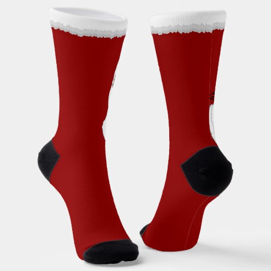 Funny Christmas Socks African Santa Socks Custom Socken (Gewinkelt)