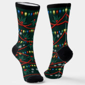 Funny Christmas Socks Christmas Socks Tree Custom Socken (Gewinkelt)