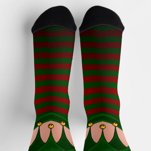 Funny Christmas Socks Festive Holiday Elf Socks Socken (Oben)