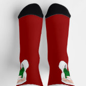 Funny Christmas Socks Festive Santa Socks Custom Socken (Oben)