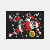 Funny Christmas Softball Cool Santa Claus 6 7 Meme Fleecedecke (Vorderseite (Horizontal))