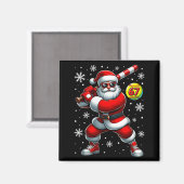 Funny Christmas Softball Cool Santa Claus 6 7 Meme Magnet (Vorderseite/Rückseite)