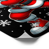 Funny Christmas Softball Cool Santa Claus 6 7 Meme Poster (Ecke)