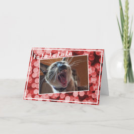 Funny Christmas Song Gesang Siamese Kitten Foto Feiertagskarte