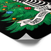 Funny Christmas Sorta Merry Sorta Y Skeleton Xmas Poster (Ecke)