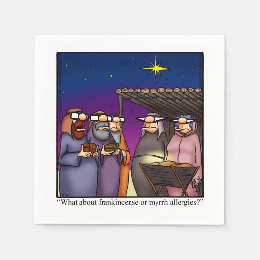 Funny Christmas Spaß Party Napkins Serviette (Vorderseite)