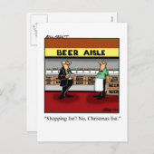 Funny Christmas Spaß Postcard Feiertagspostkarte (Vorne/Hinten)