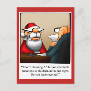 Funny Christmas Spaß Postcard Feiertagspostkarte